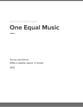 One Equal Music SSAA choral sheet music cover